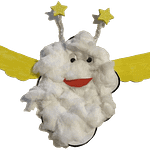 Wompets basteln mit Watte