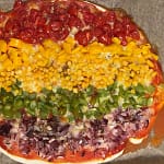 Regenbogen-Pizza