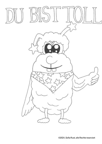 Ausmalbild "Du bist toll!"