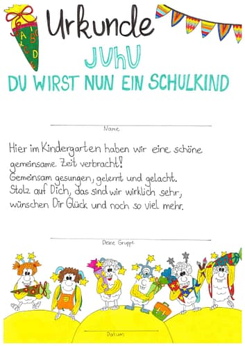 Urkunde Schulkind