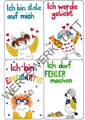 Druckvorlage: Positive Affirmationen für Kinder