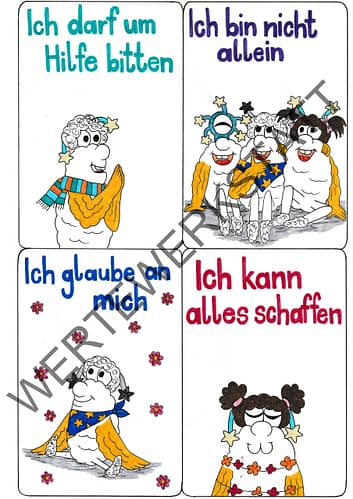 Druckvorlage: Positive Affirmationen für Kinder
