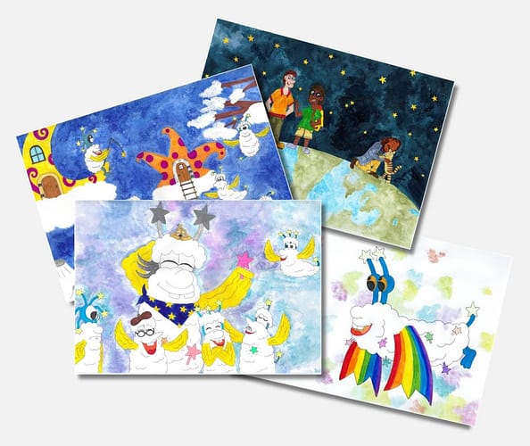 "Die Wompets und das Sternenleuchten" - Kamishibai-Karten