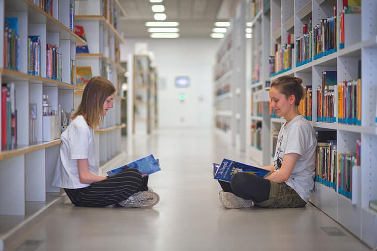 Hannah und Sofia lesen Bilderbücher, die Werte vermitteln